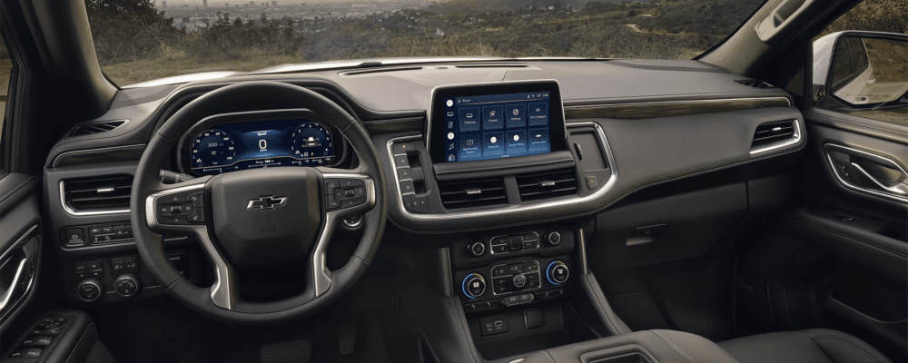 Black Chevy Tahoe 2024 interior